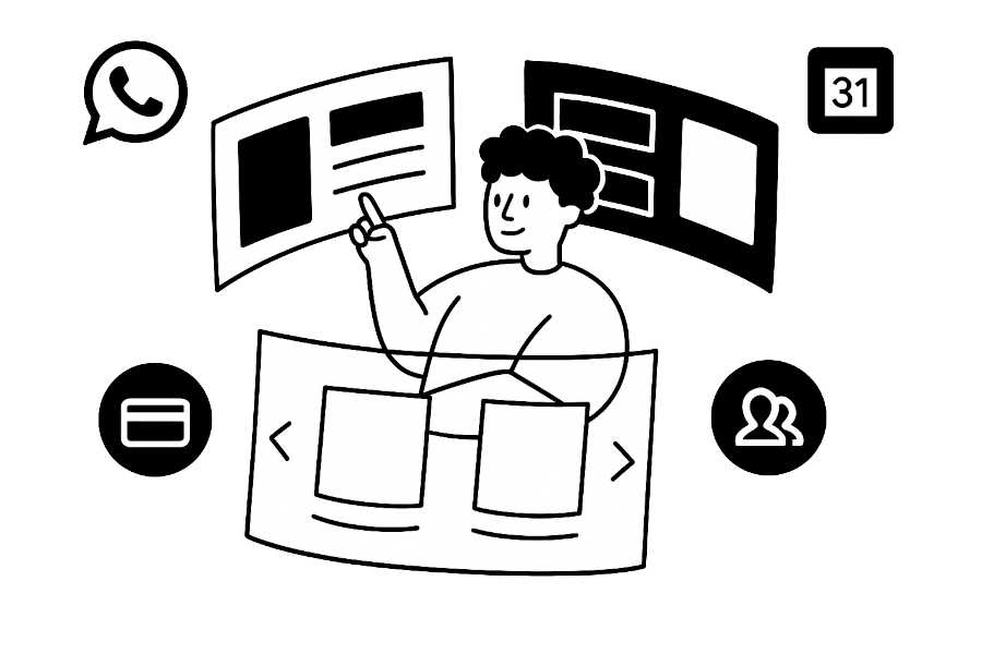 Teacher using a calendar software for student scheduling and class management